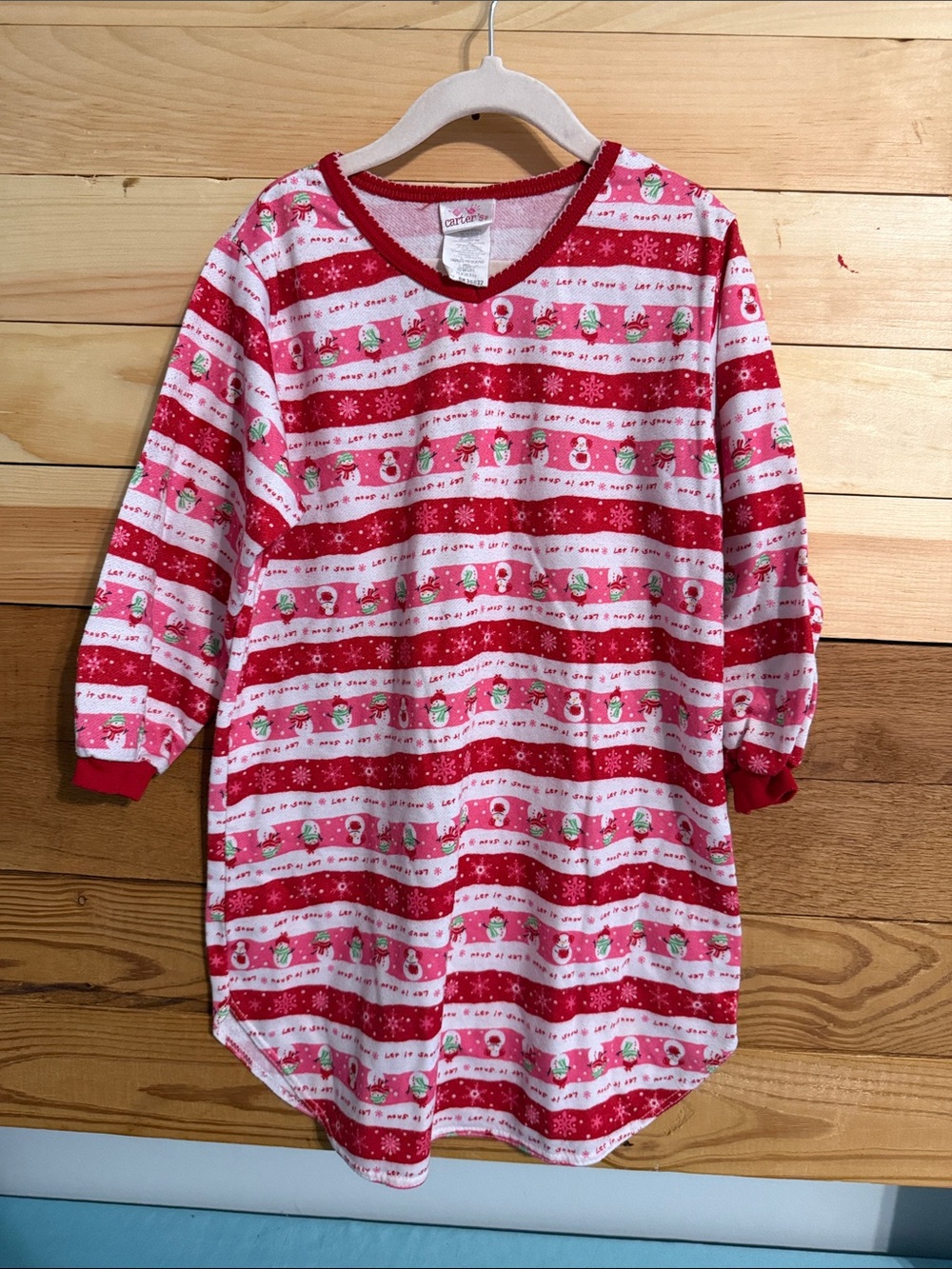 Carter's Red & Pink Holiday Penguin Sleepshirt